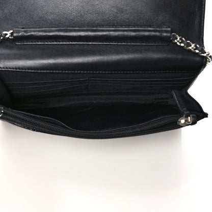 Chanel Patent Quilted Brilliant Wallet On Chain WOC Black 5 of 10