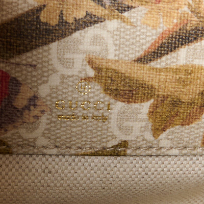 Gucci GG Supreme Monogram Water Flora Web Mini Ophidia Shoulder Bag Beige White Multicolor 6 of 11