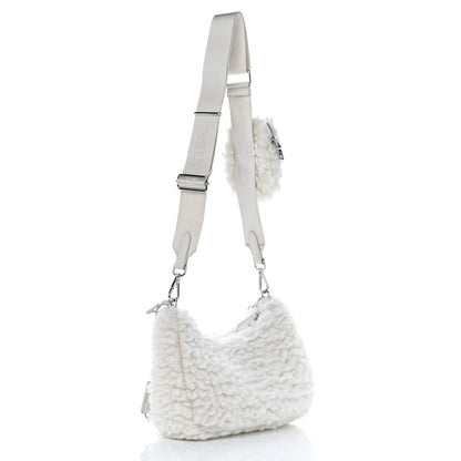 Prada Wool Cashmere Re-Edition 2005 Shoulder Bag Naturale 3 of 10