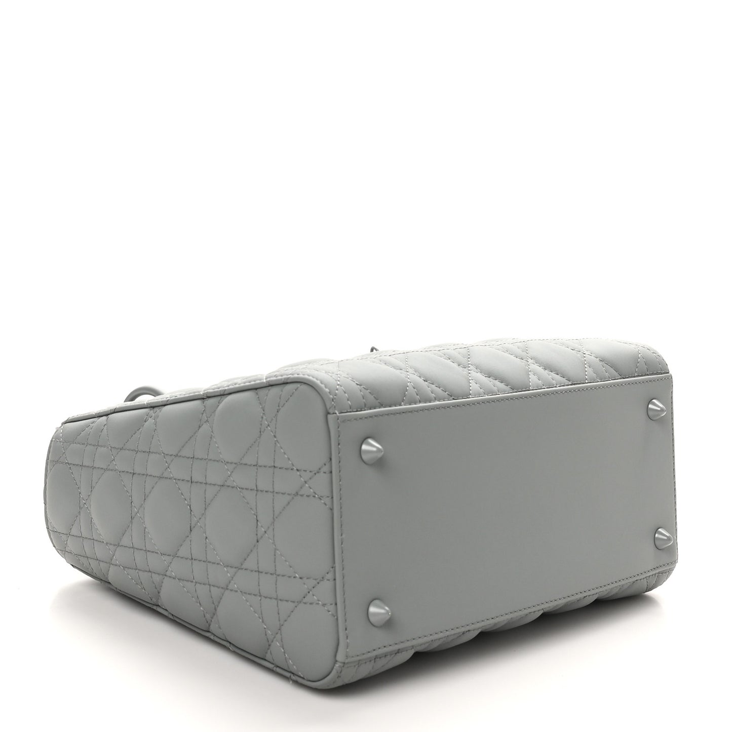 Ultra Matte Calfskin Cannage Medium Lady Dior Grey Stone