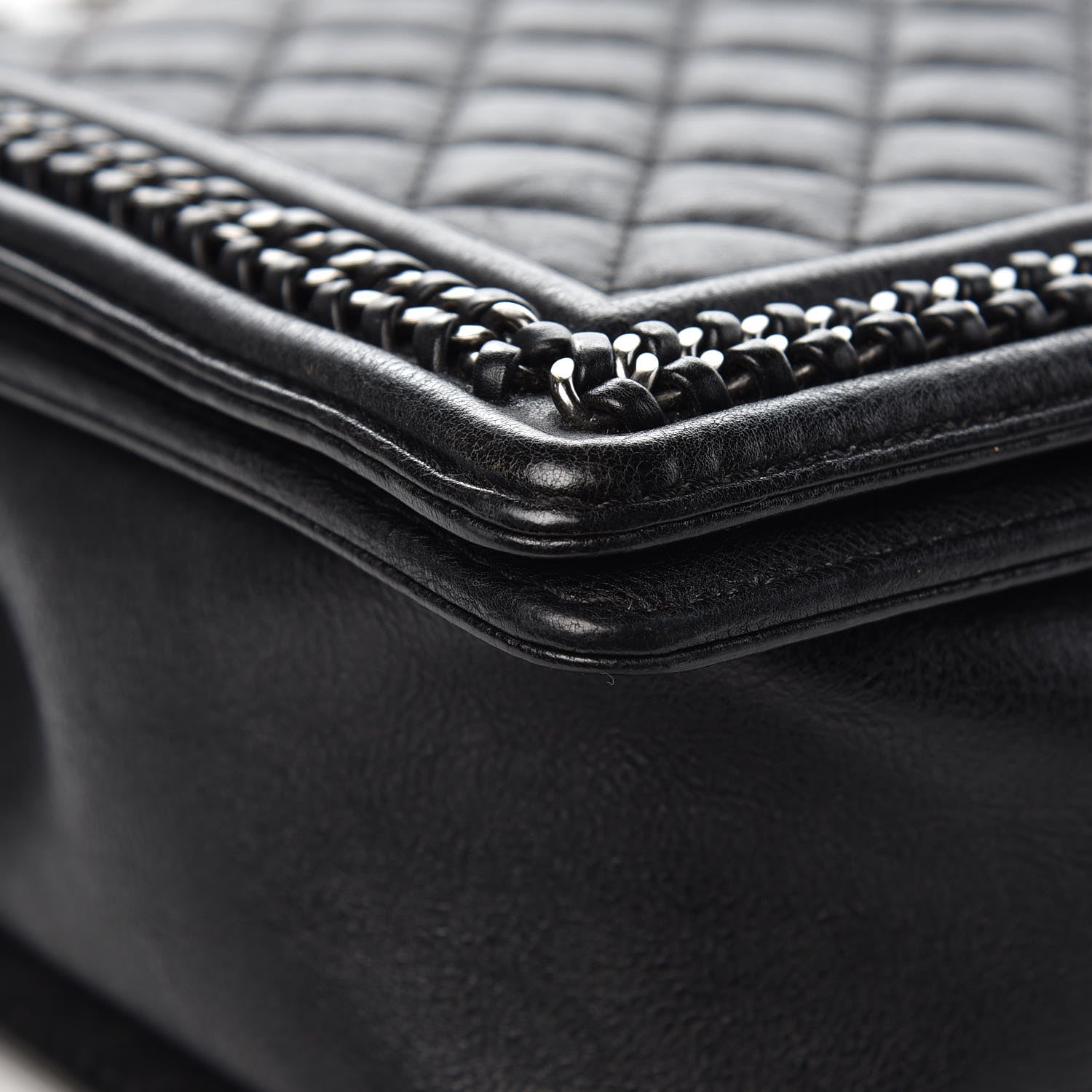 Chanel Calfskin Quilted New Medium Boy Top Handle Flap Black 12 of 16