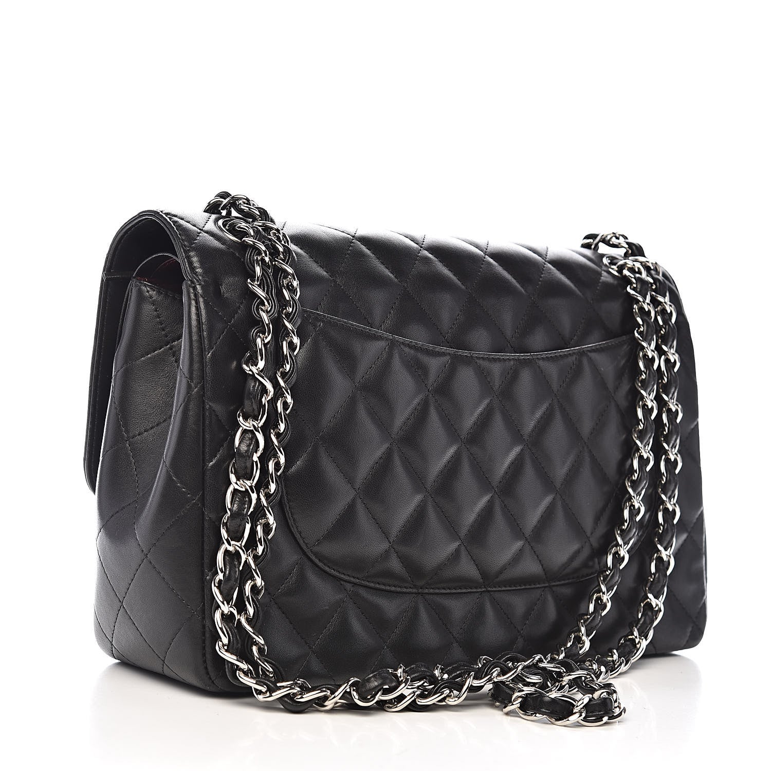 Chanel Lambskin Quilted Jumbo Double Flap Black 3 of 20