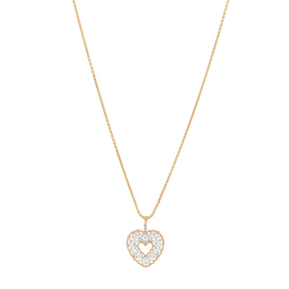 Buccellati 18K Yellow White Gold Diamond Ramage Pendant Necklace 1 of 6