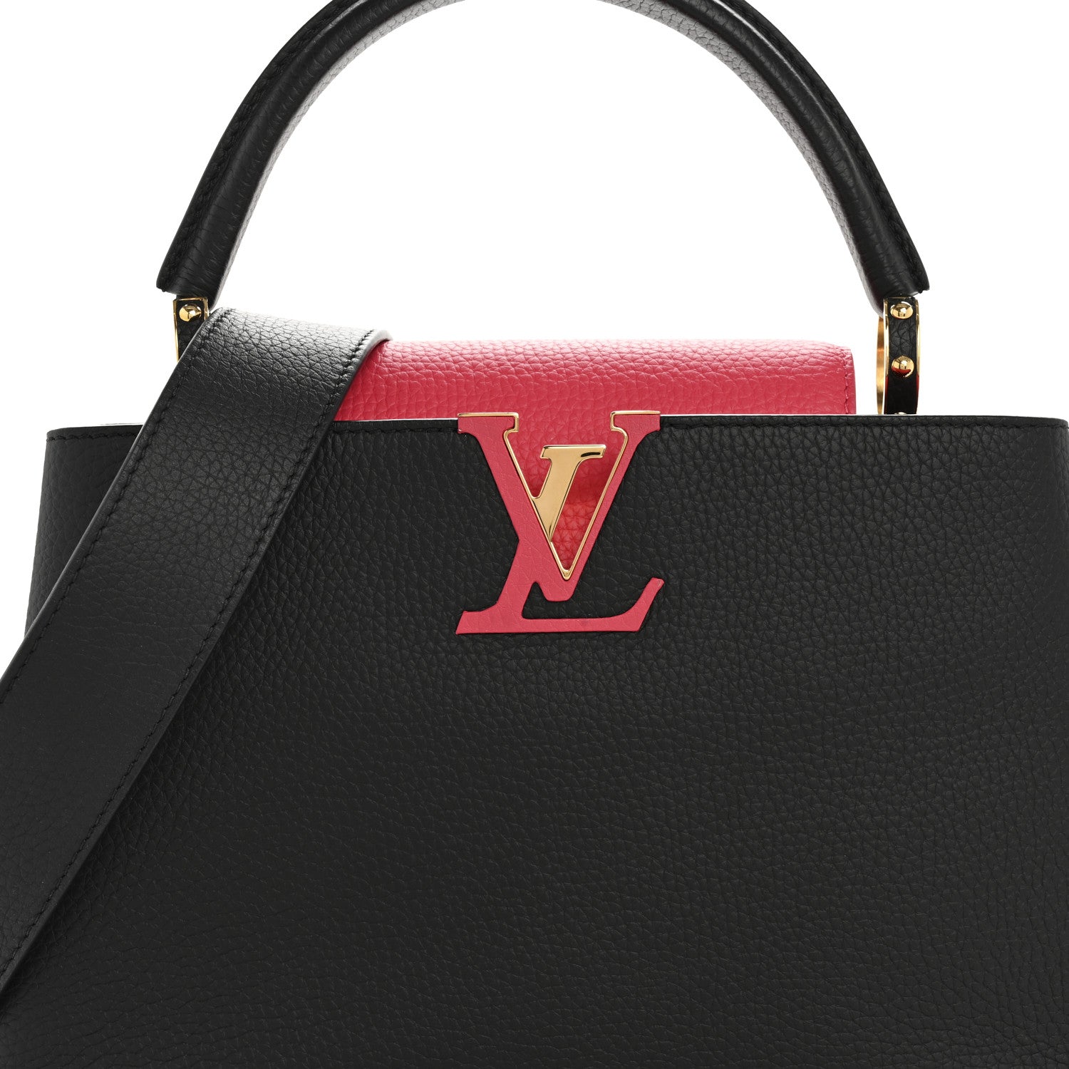 Louis Vuitton Taurillon Capucines PM Black Rose Berlingot 7 of 12