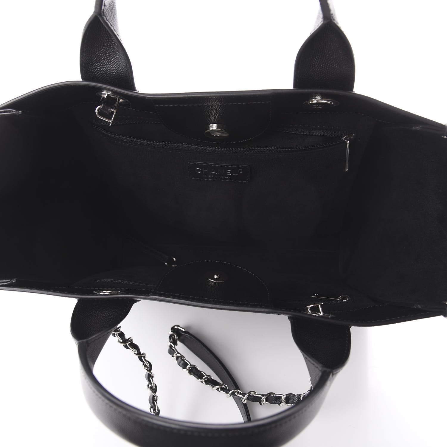 Chanel Caviar Small Studded Deauville Tote Black 4 of 8