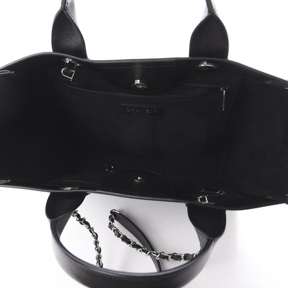 Chanel Caviar Small Studded Deauville Tote Black 4 of 8