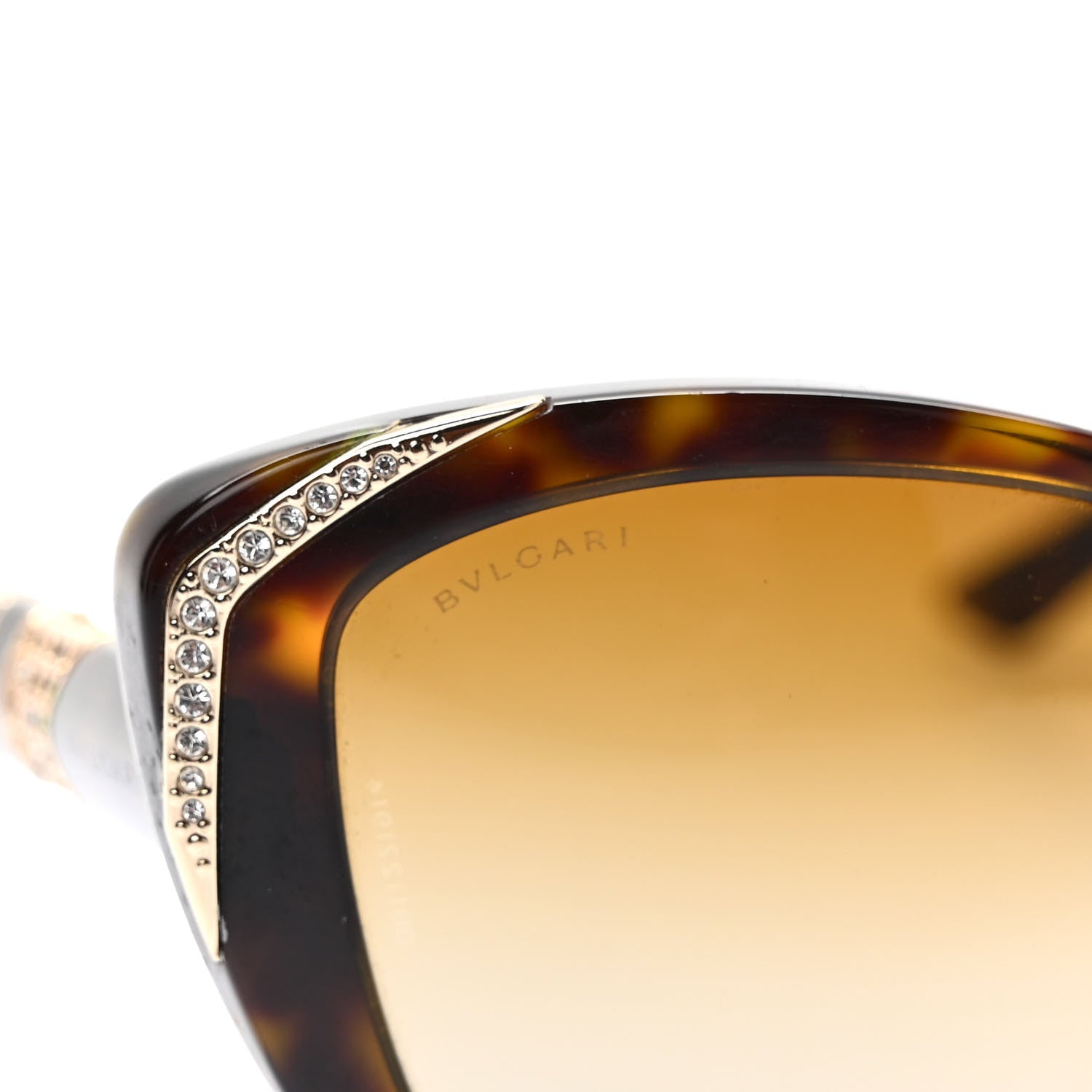 Bulgari Crystal Sunglasses Brown 5 of 9