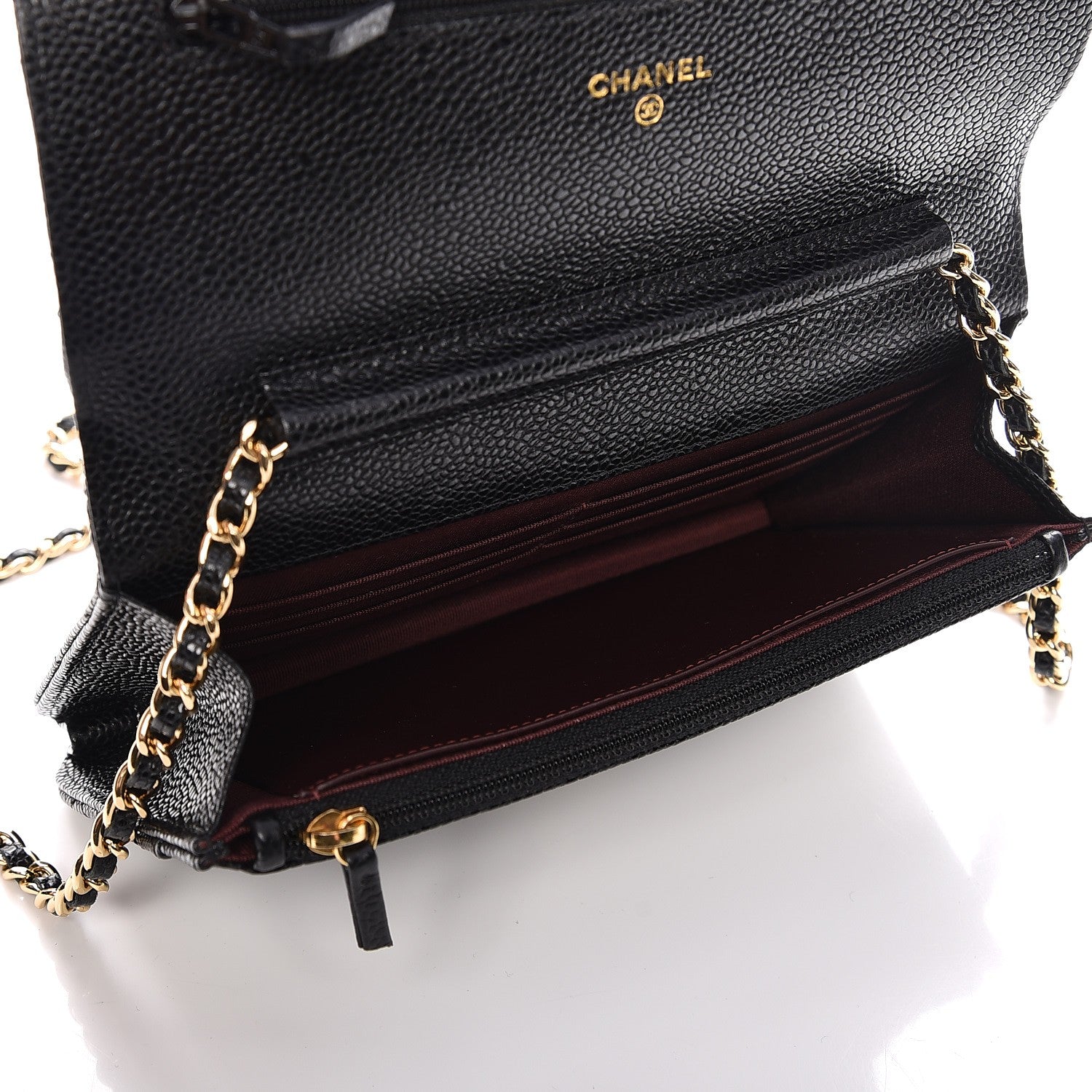 Chanel Caviar Quilted Wallet On Chain WOC Black 5 of 10