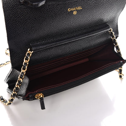 Chanel Caviar Quilted Wallet On Chain WOC Black 5 of 10