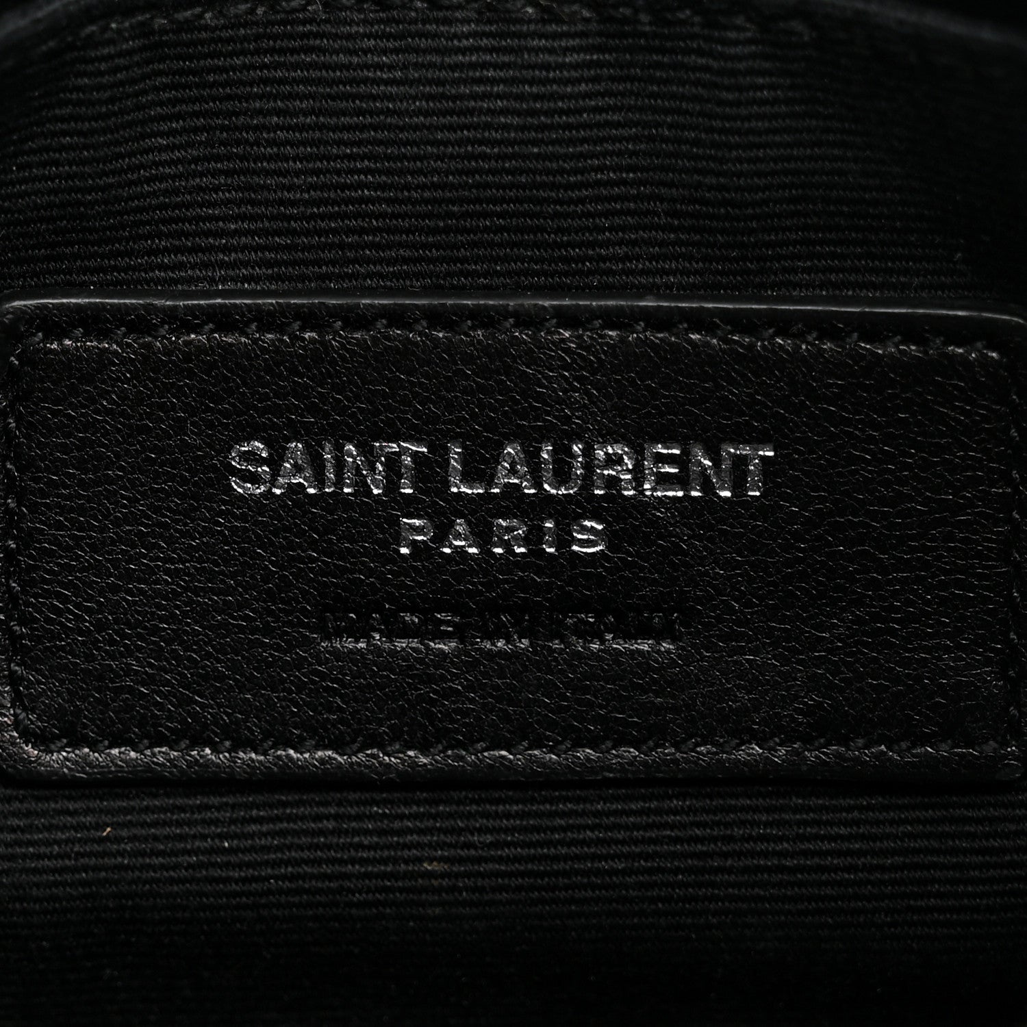 Saint Laurent Calfskin Matelasse Chevron Monogram Pouch Black 6 of 11