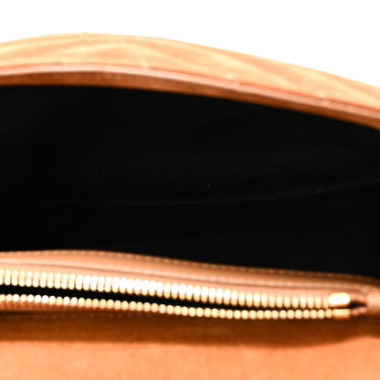 Saint Laurent Suede Matelasse Chevron Fringe Monogram Medium College Bag Cinnamon 5 of 11