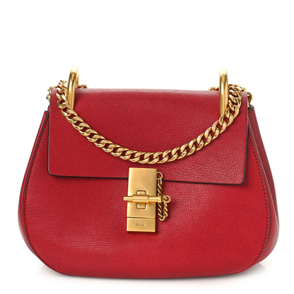 Chloe Goatskin Drew Shoulder Bag Red 1 of 8