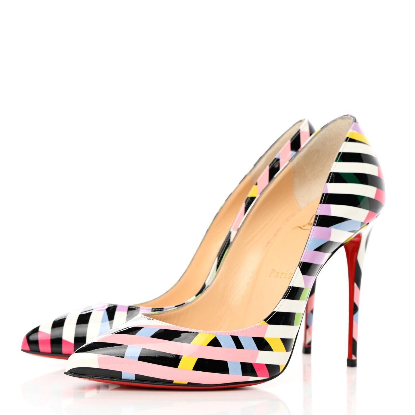 Patent Cinestripes Pigalle Follies 100 Pumps 38.5 Multi