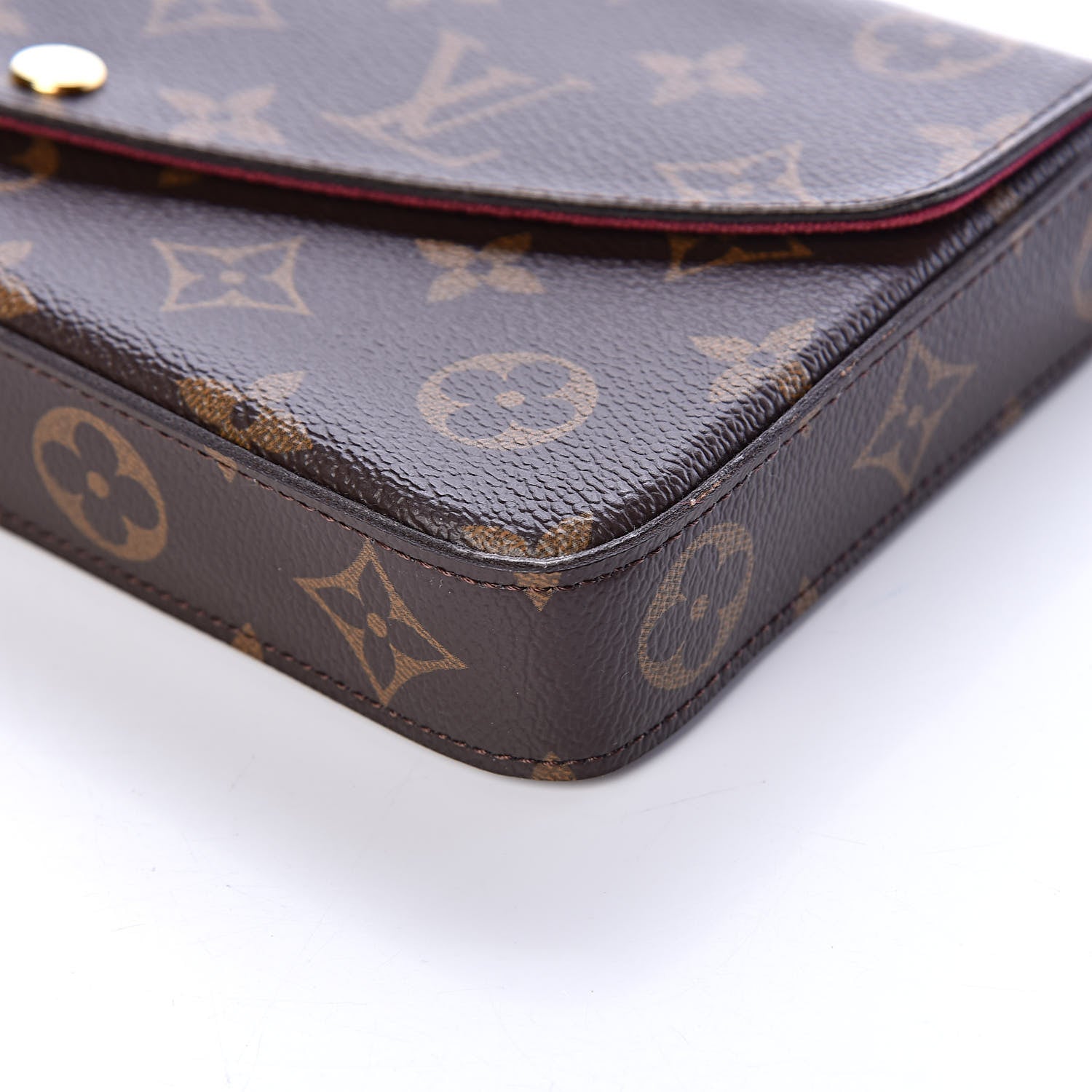 Louis Vuitton Monogram Pochette Felicie Chain Wallet Fuchsia 9 of 12