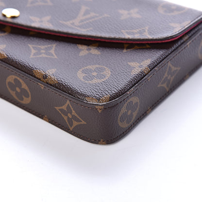 Louis Vuitton Monogram Pochette Felicie Chain Wallet Fuchsia 9 of 12