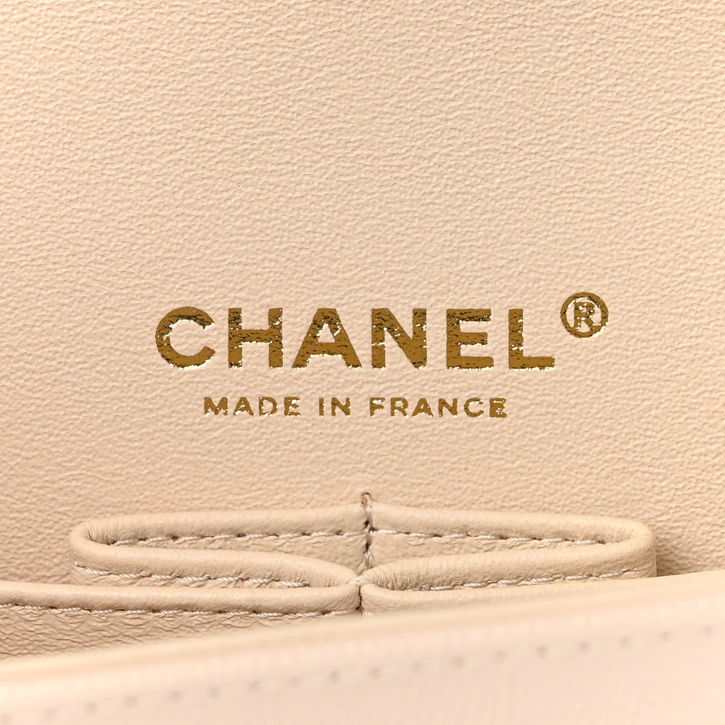 Caviar Quilted Small Double Flap Beige
