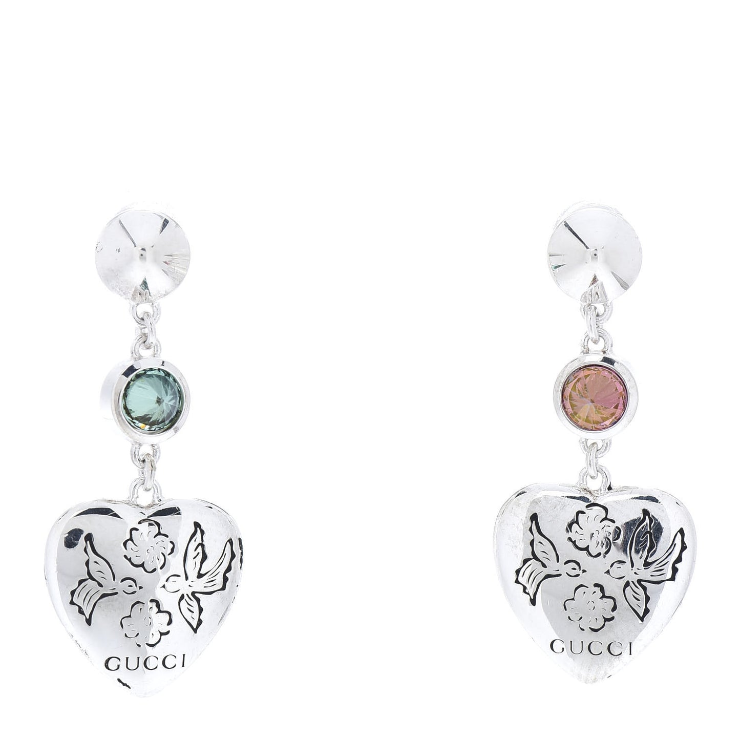 Sterling Silver Blind for Love Heart Earrings