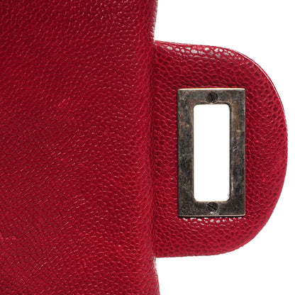 Chanel Washed Caviar Quilted 2.55 Reissue 225 Bijoux Chain Flap Red 5 of 7
