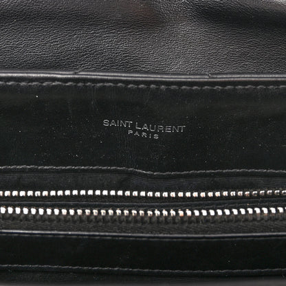 Saint Laurent Calfskin Y Quilted Monogram Medium Loulou Chain Satchel Black 6 of 13