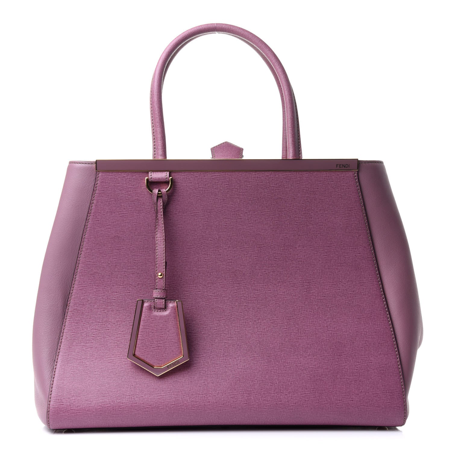 Fendi Vitello Elite Flamingo Regular 2Jours Tote Lilla Glicine 1 of 10
