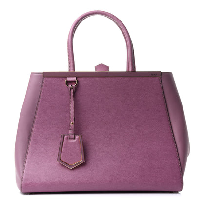 Fendi Vitello Elite Flamingo Regular 2Jours Tote Lilla Glicine 1 of 10