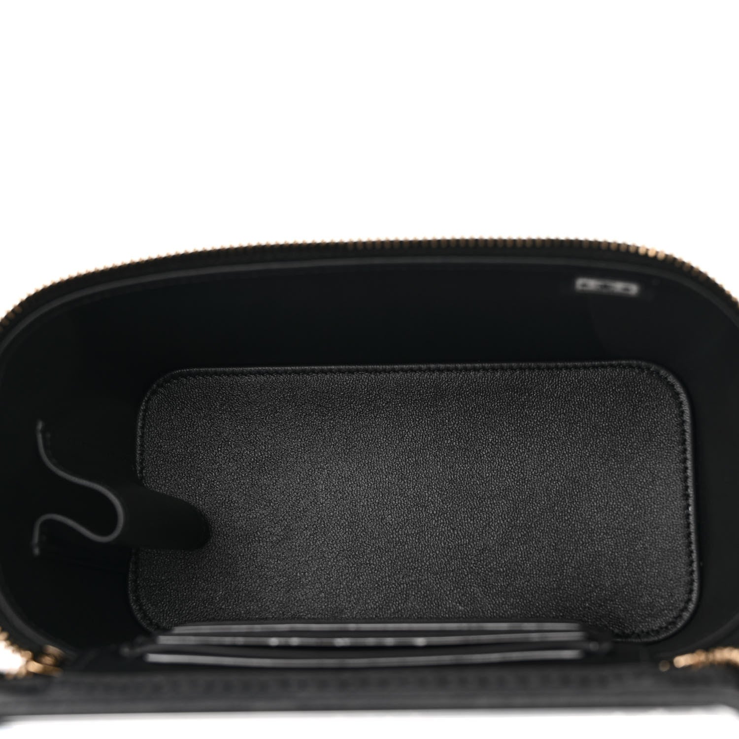 Chanel Lambskin Quilted Small Top Handle Vanity Case With Chain Black 5 of 10