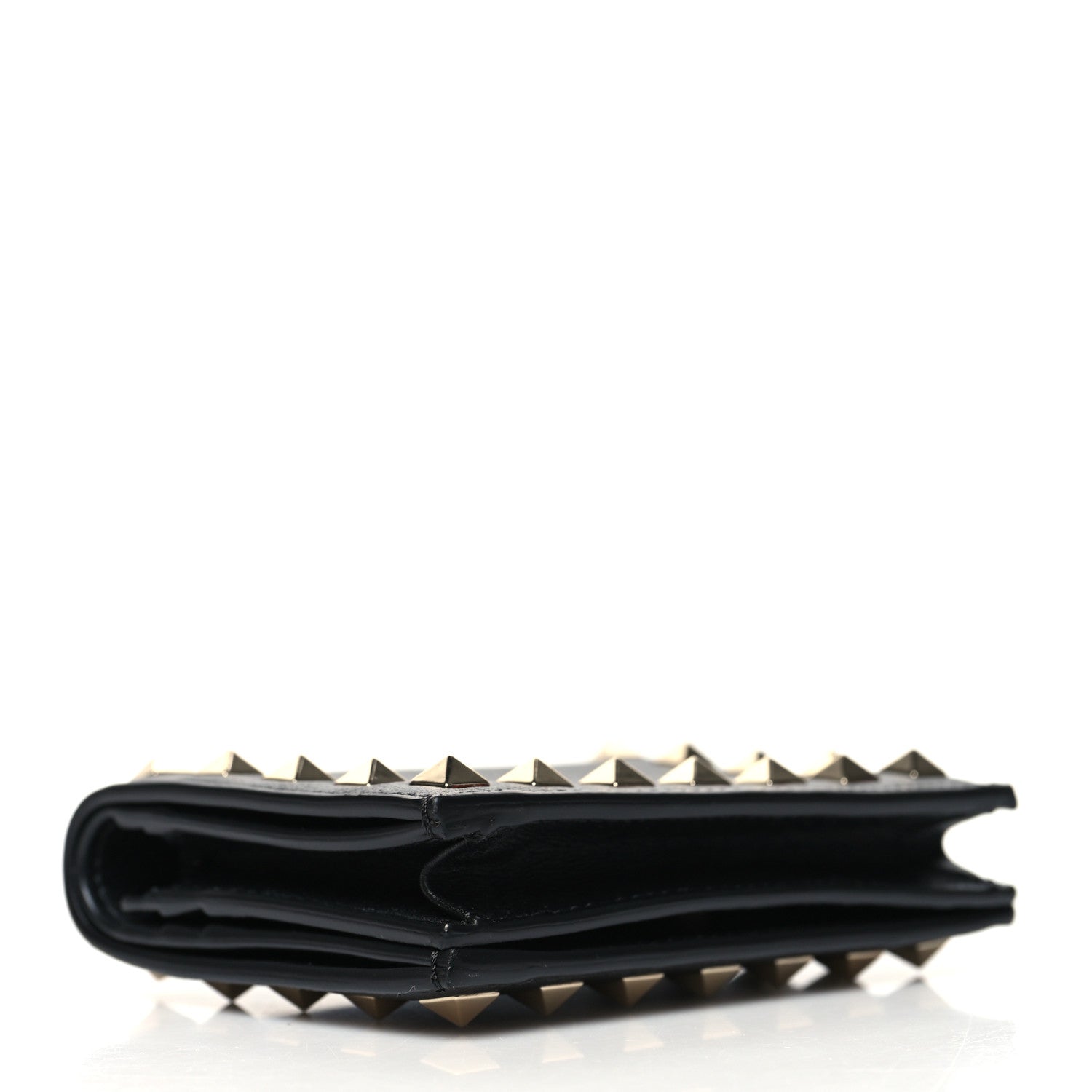 Valentino Garavani Calfskin Rockstud Bi-Fold Card Holder Black 4 of 8
