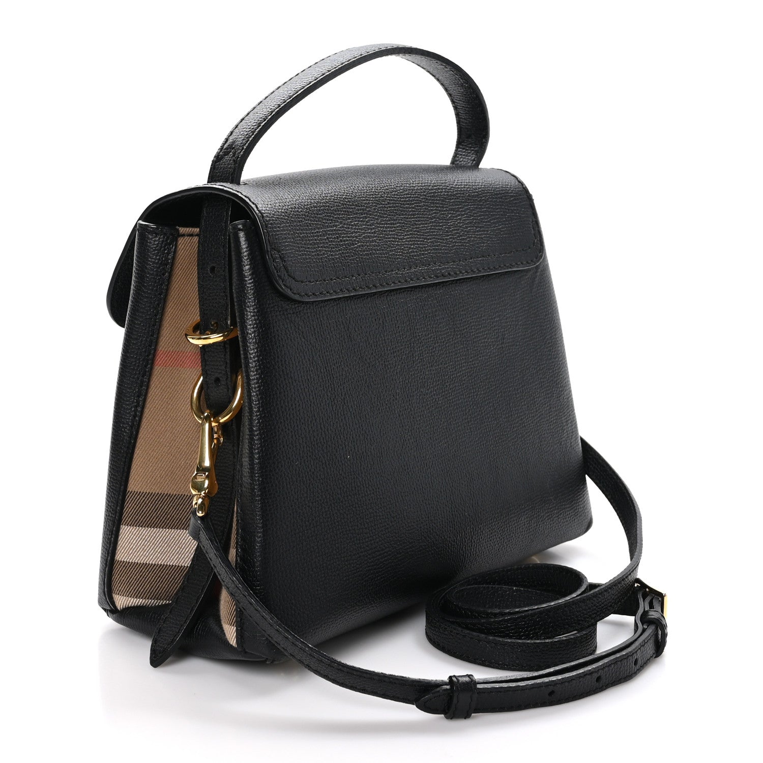 Burberry Derby Calfskin House Check Small Camberley Black 3 of 11