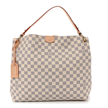 Louis Vuitton Damier Azur Graceful MM Rose Ballerine 1 of 10