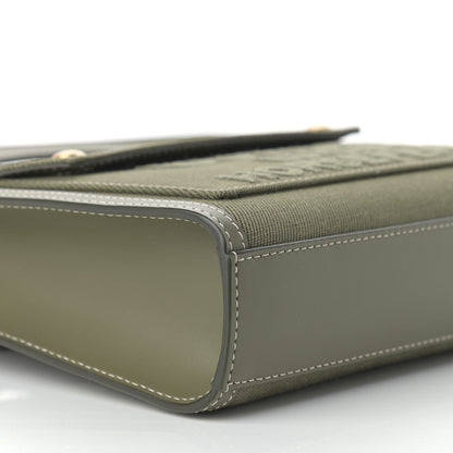 Burberry Canvas Calfskin Horseferry Print Mini Pocket Bag Dark Fern Green 5 of 9