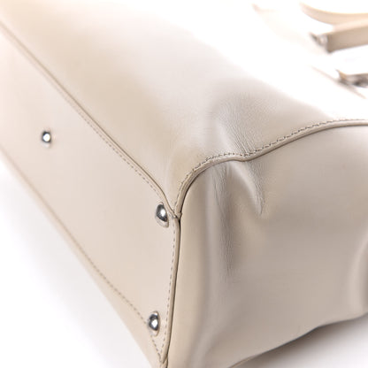 Fendi Vitello Morgan Shiny Nappa Medium Peekaboo Iconic Satchel Latte Azalea 20 of 29