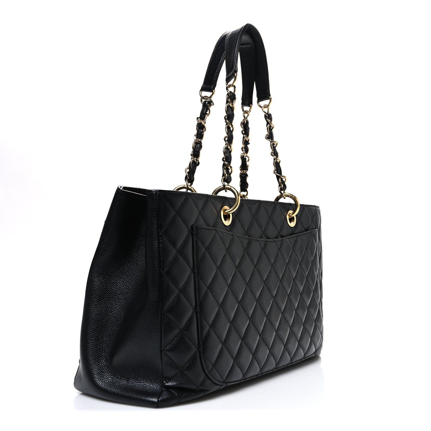 Chanel Caviar Quilted XL Grand Shopping Tote GST Black 3 of 10