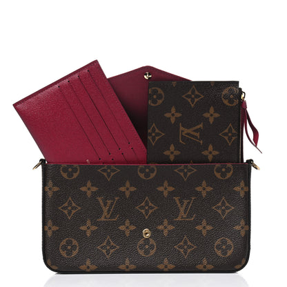 Louis Vuitton Monogram Pochette Felicie Chain Wallet Fuchsia 6 of 6