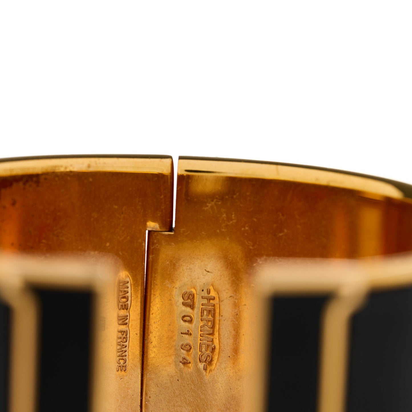 Enamel Extra Wide Clic Clac H Bracelet GM Black
