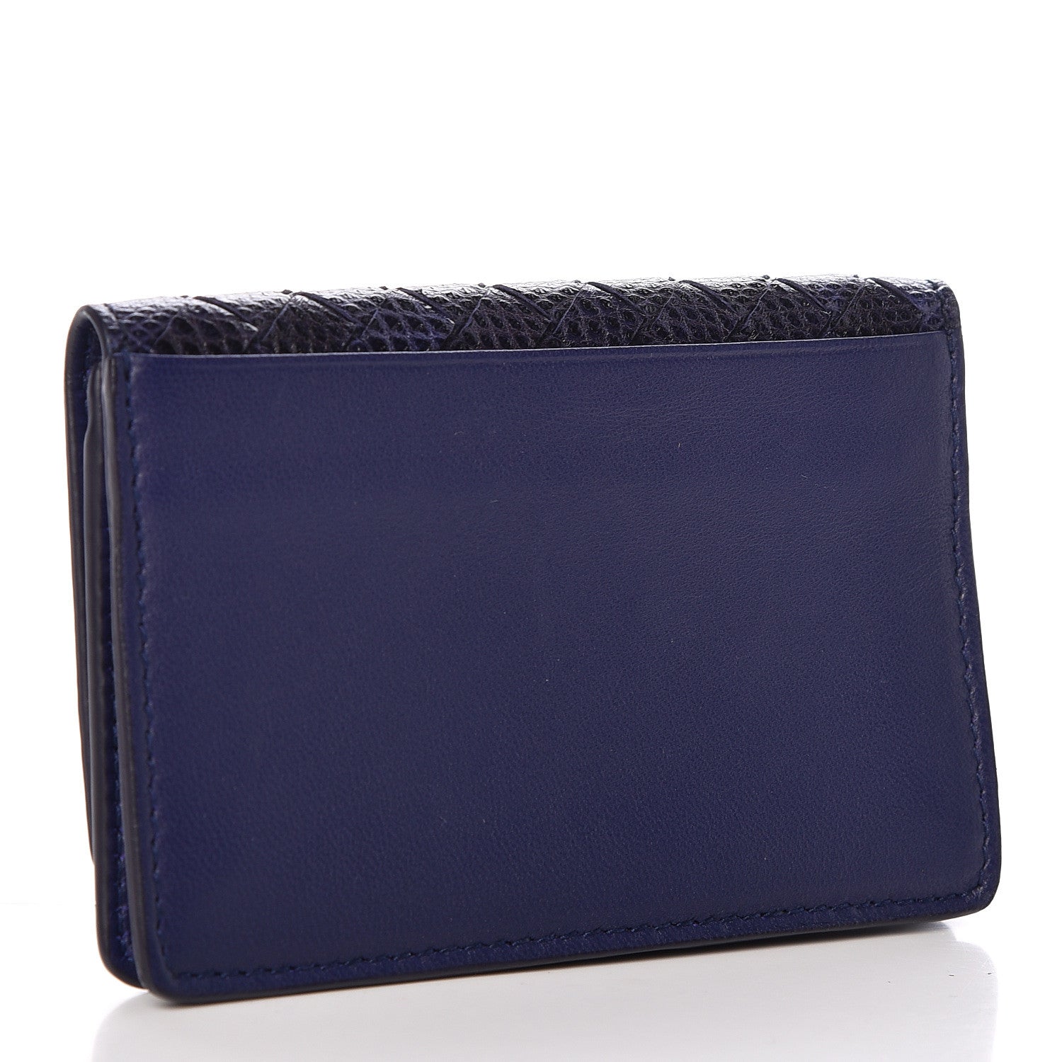 Bottega Veneta Nappa Intrecciato Ayers Intrecciato Card Case Dark Blue 3 of 7