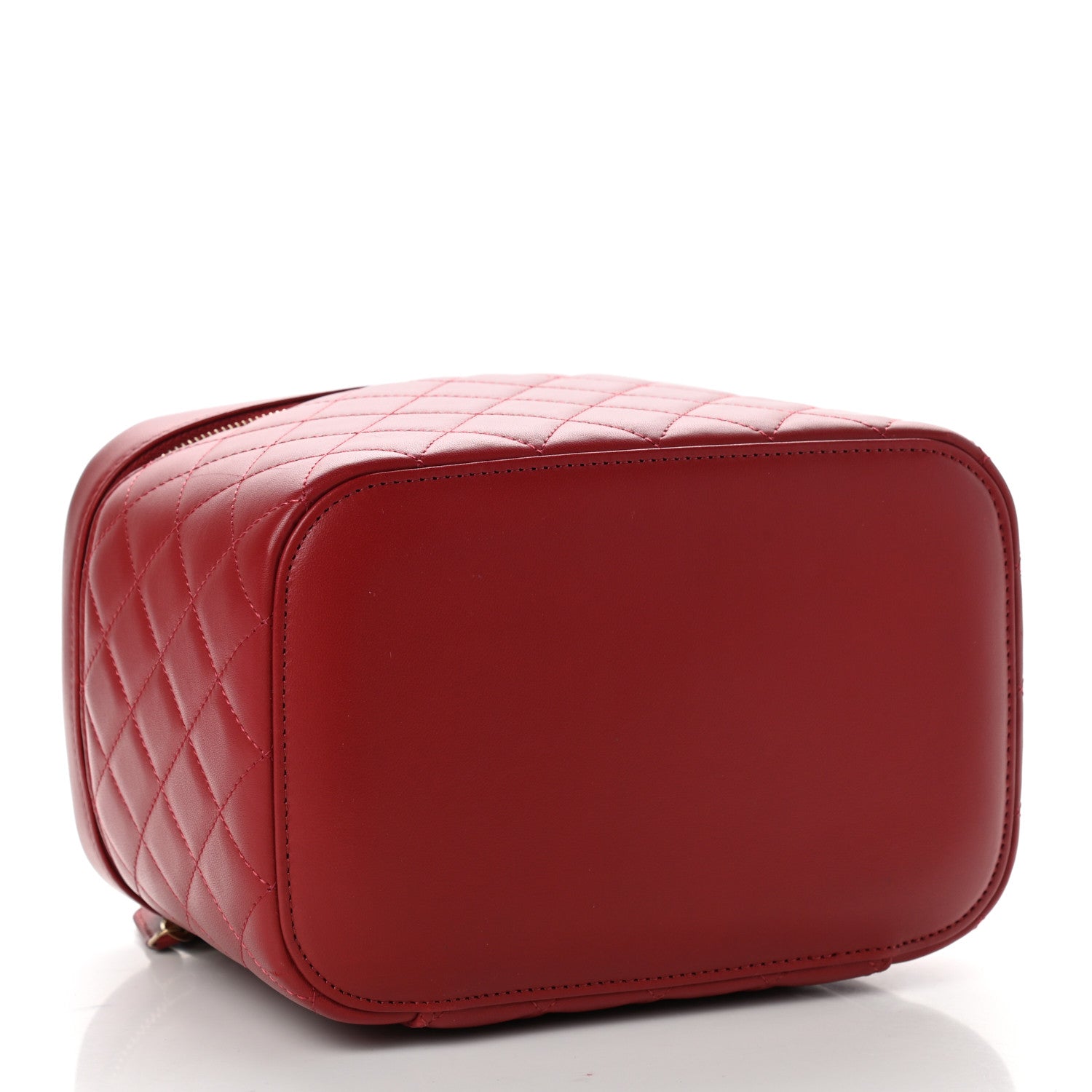 Chanel Lambskin Quilted Large Vanity Pouch Red 4 of 9