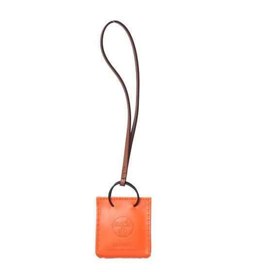 Milo Lambskin Swift Shopping Bag Charm Feu Gold