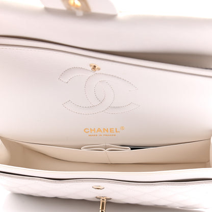 Chanel Caviar Quilted Medium Double Flap White 5 of 9