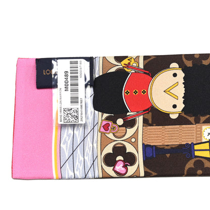 Louis Vuitton Silk Monogram 2021 London Christmas Animation Bandeau Marron 3 of 3
