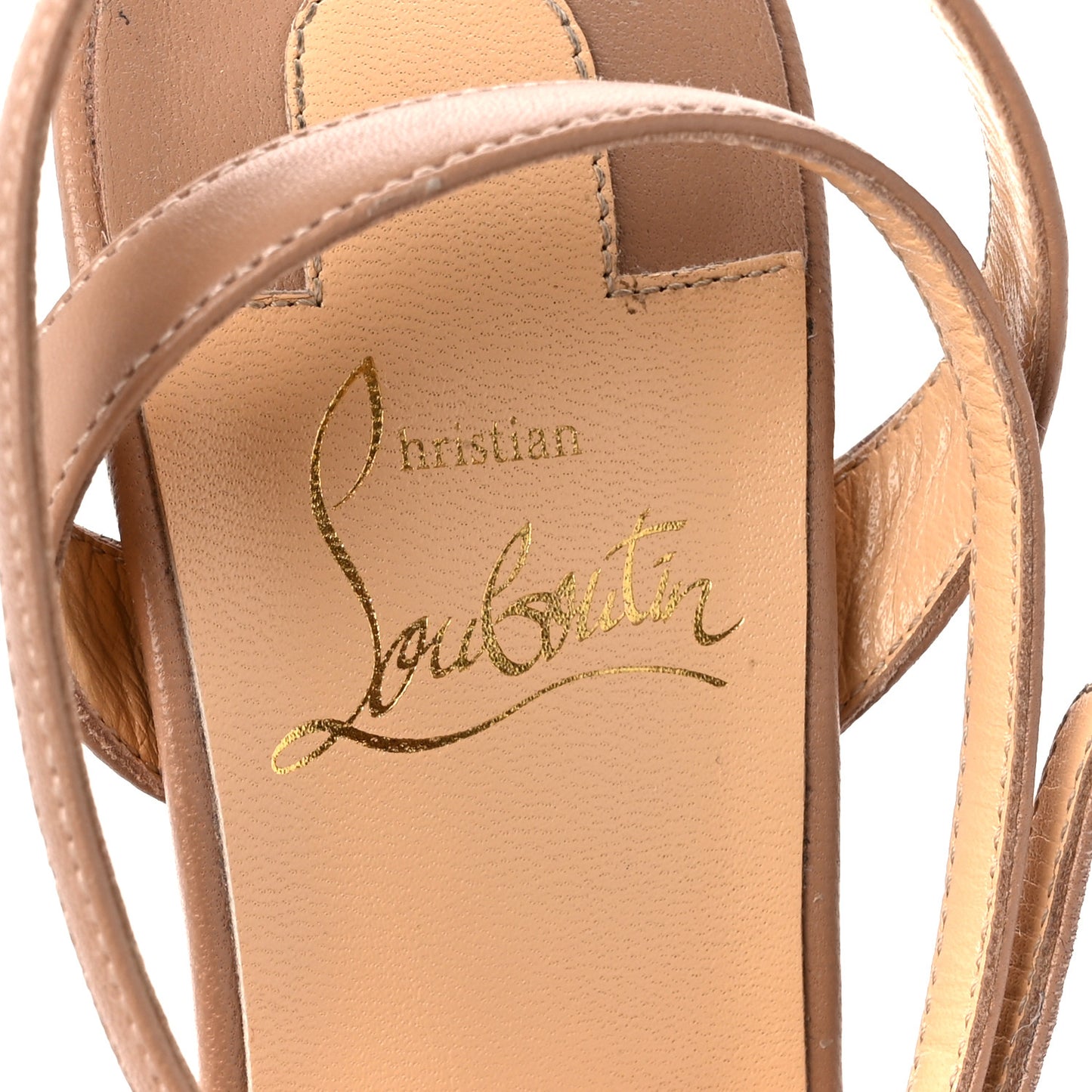 Nappa Loubi Queen 120 Pumps 37 Nude