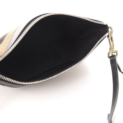 Burberry Mega Check Peyton Crossbody Clutch Bag Black 5 of 12