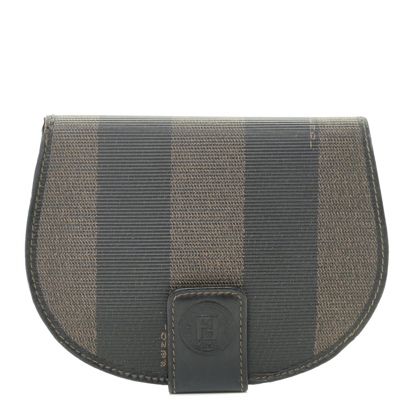 Pequin Compact Round Wallet Tobacco