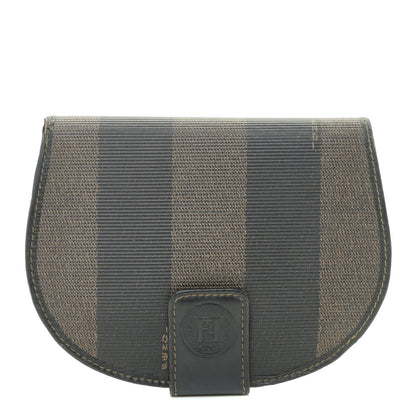 Fendi Pequin Compact Round Wallet Tobacco 1 of 15