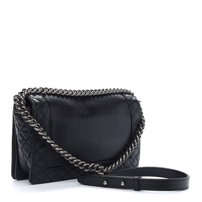 Chanel Calfskin Enchained New Medium Boy Flap Black 2 of 8