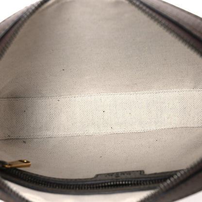 Gucci GG Supreme Monogram Textured Dollar Calfskin Web Ophidia Wristlet Shoulder Bag Beige Ebony New Acero 5 of 10