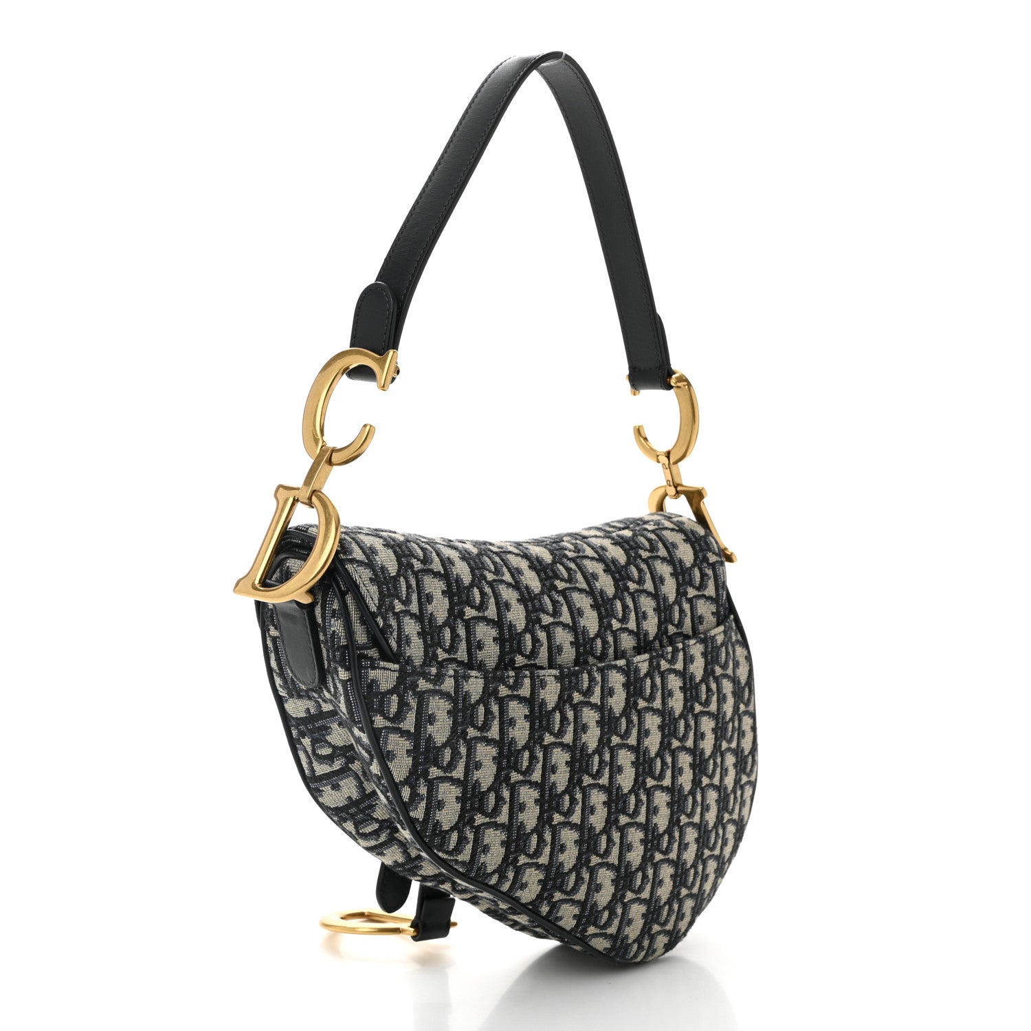 Christian Dior Oblique Saddle Bag Blue 3 of 10