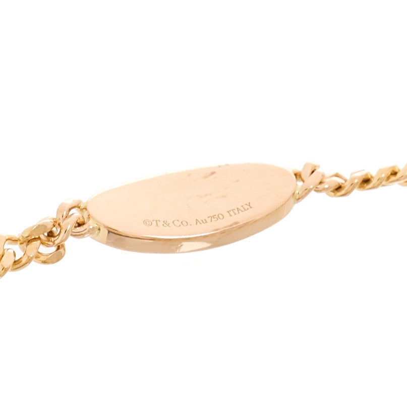 Tiffany 18K Rose Gold Diamond Return To Tiffany Oval ID Bracelet 3 of 4
