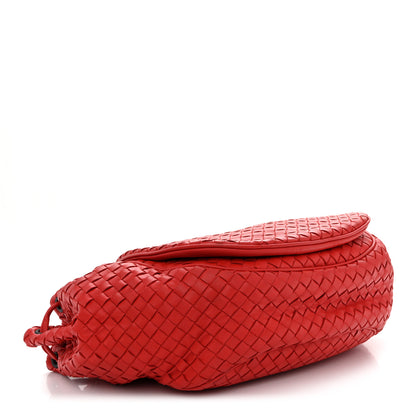 Bottega Veneta Nappa Intrecciato Messenger Bag Red 4 of 13
