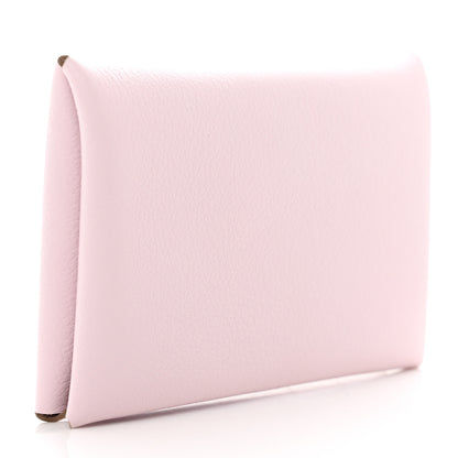 Hermes Evercolor Calvi Card Case Mauve Pale 3 of 8