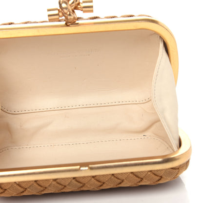 Bottega Veneta Intreccio Oro Bruciato Knot Clutch 5 of 7